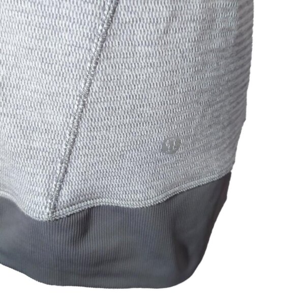 Lululemon Runderful 1/2 Zip Mini Check Pique White Heathered Slate/Slate - Picture 15 of 16
